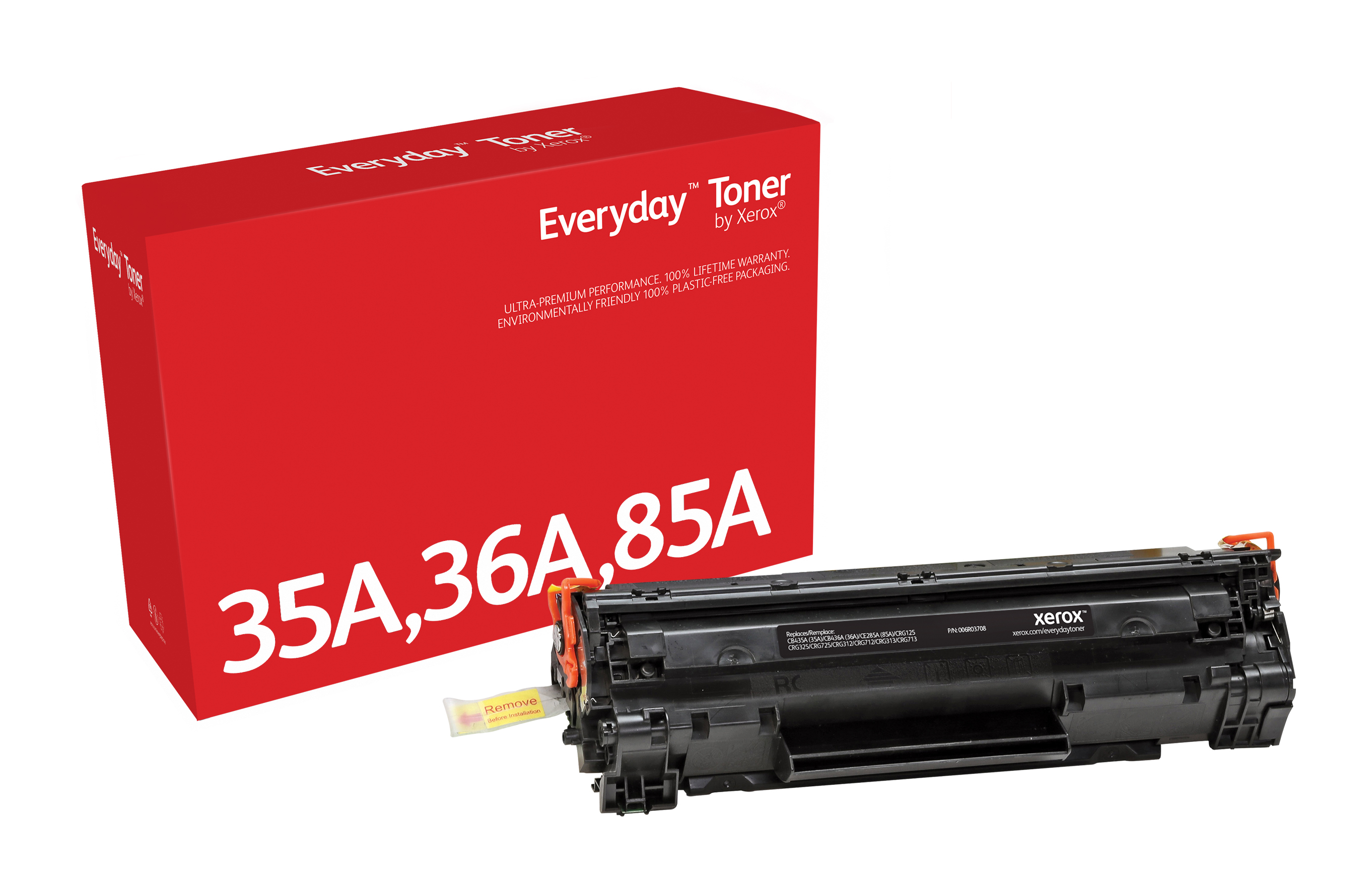 Everyday Black Toner compatible with HP 35A/ 36A/ 85A/ (CB435A/ CB436A/ CE285A), Standard 006R03708 by Xerox