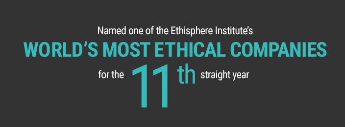 Named one of the Ethisphere Institute’s World’s Most Ethical Companies for the 10th straight year